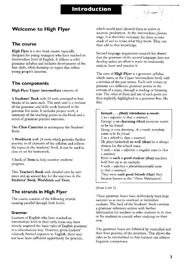 High Flyer Intermediate Students Book